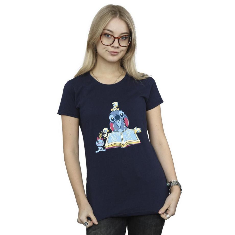 Disney Stitch Reading A Book T-Shirt  