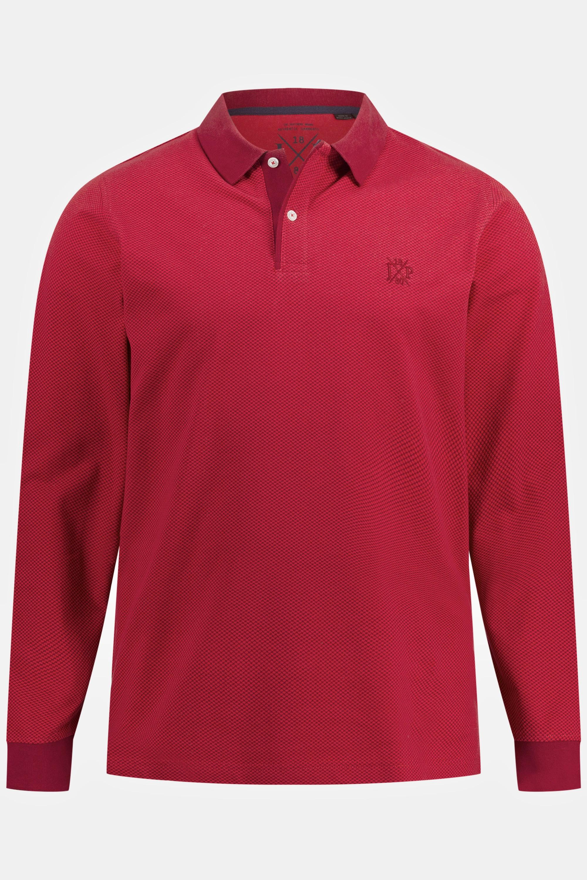 JP1880  Poloshirt, Langarm, allover Print 