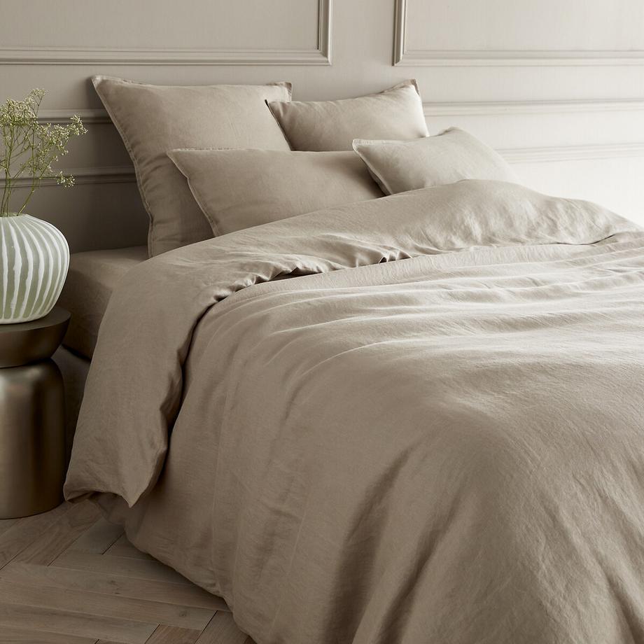 Housse de couette lin lavé