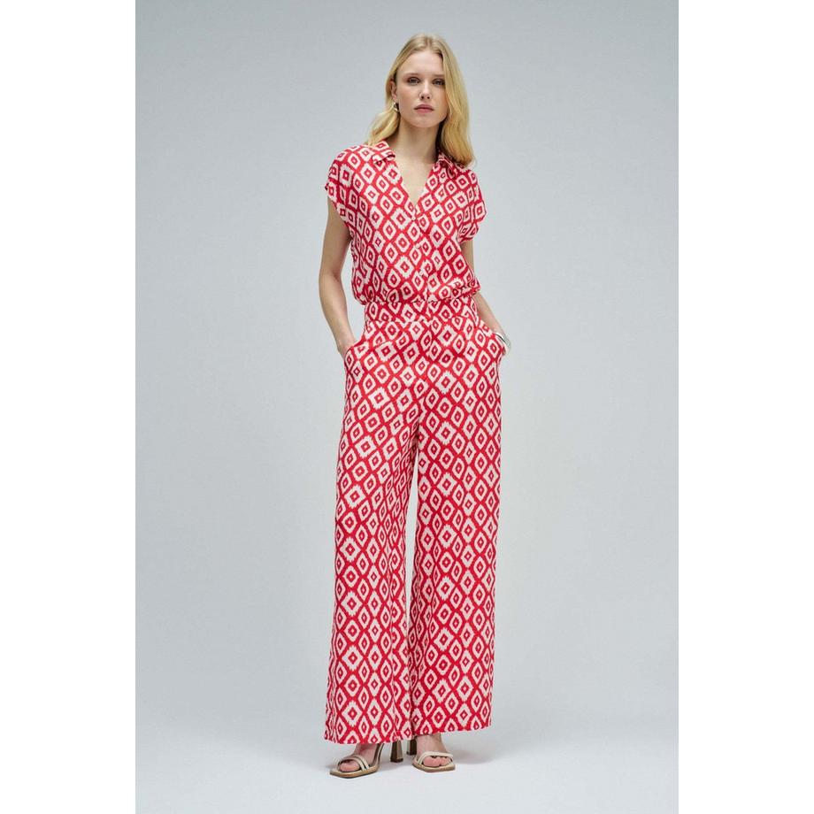 Salsa Pantaloni Stampa Vita Alta  