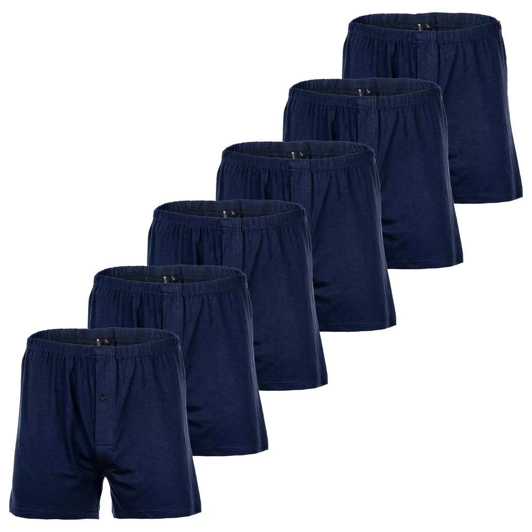 YOURBASICS - Boxershort  6er Pack Locker sitzend, für Herren, Blau, Größe XL