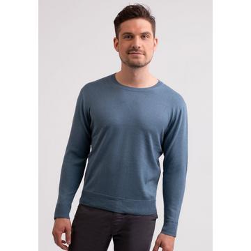 Pull à col rond en mélange soie-cachemire