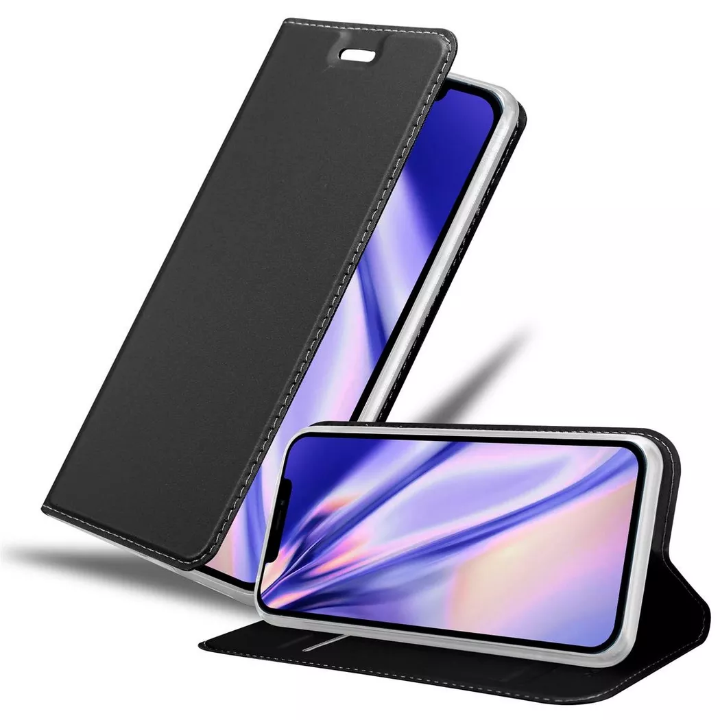 Cadorabo - Hülle für Apple iPhone 12 PRO MAX Magnetverschluss, Kartenfach, Schwarz