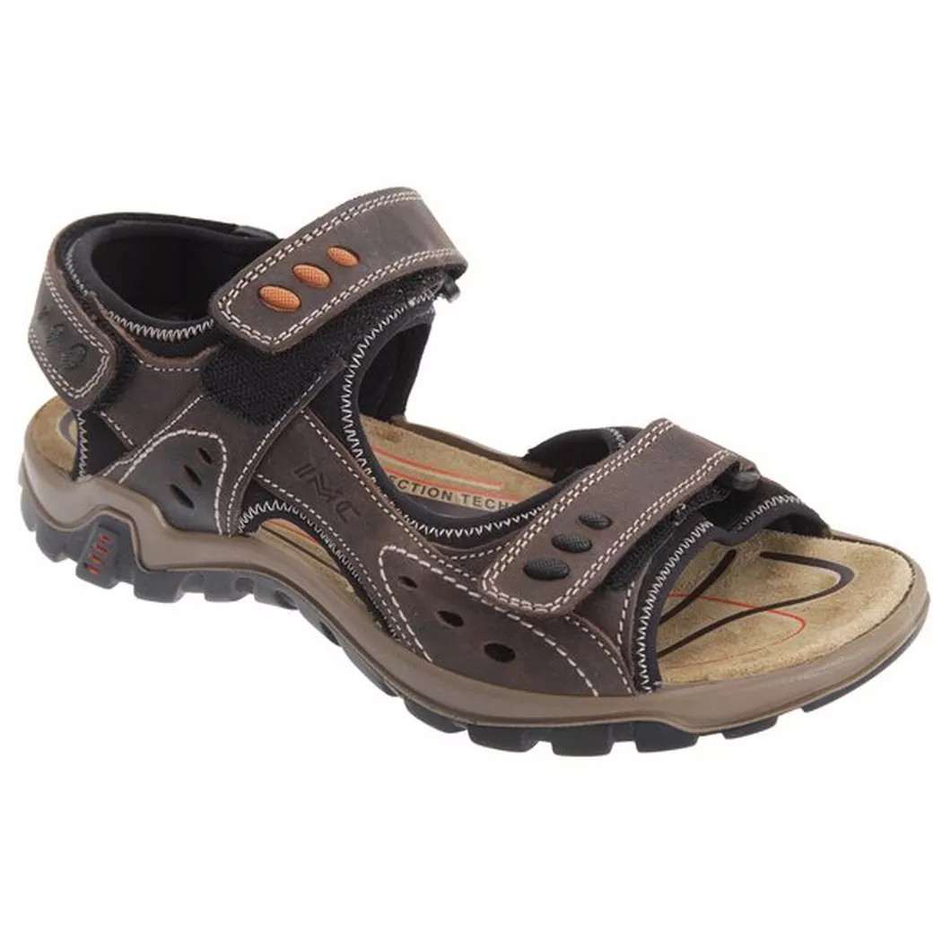 IMAC - 3 Touch Delux Sport Sandalen Leder, für Herren, Braun, Größe 43