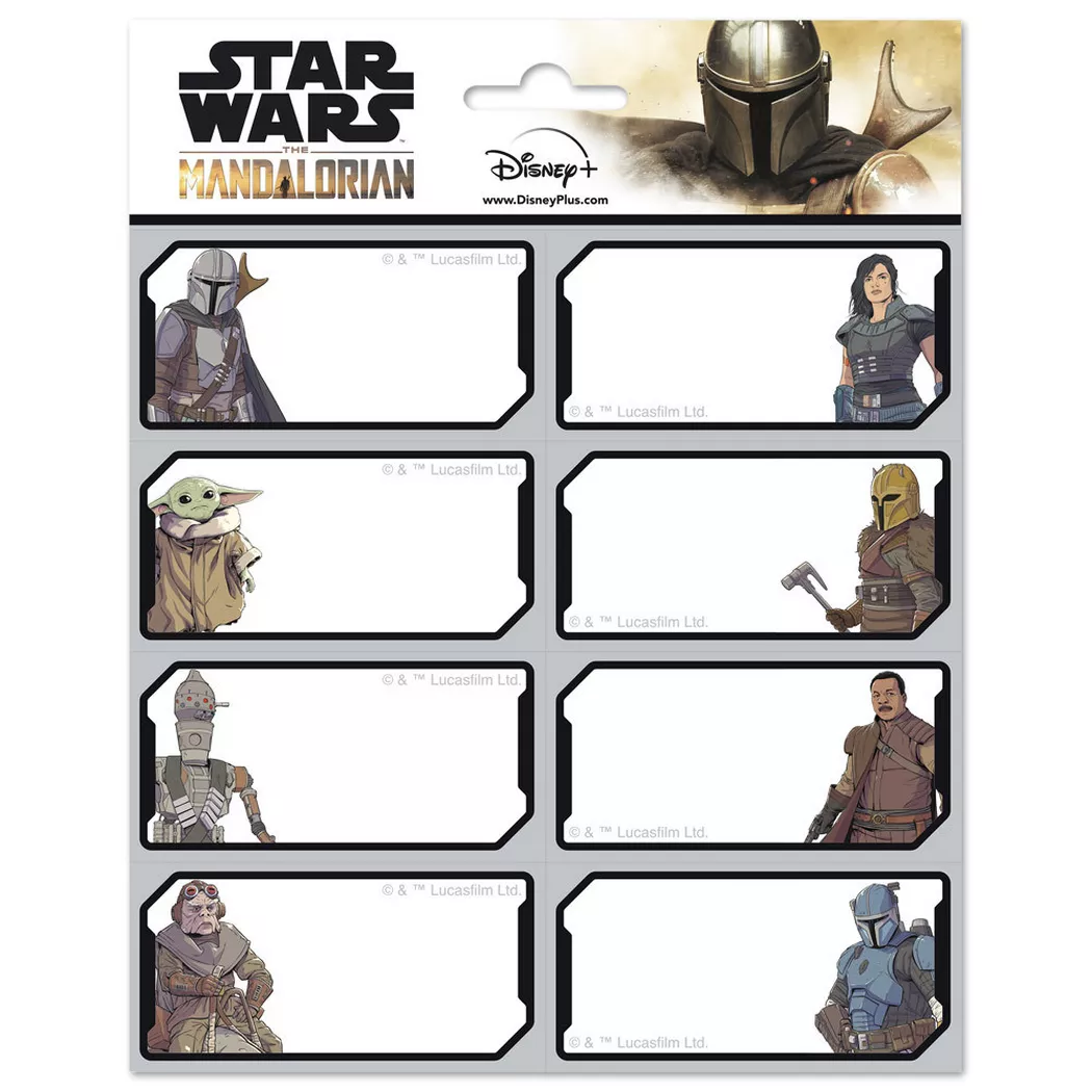 Erik – Aufkleber Etiketten Star Wars The Mandalorian Stickers, One Size