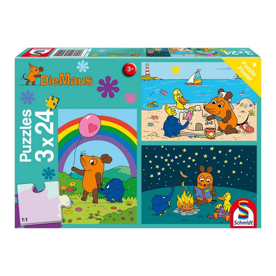 Schmidt  Puzzle Gute Freunde (3x24) 