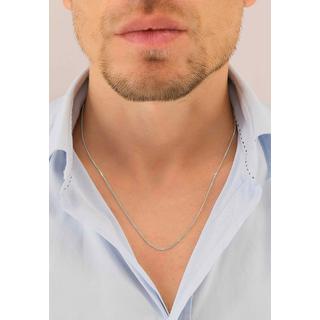MUAU Schmuck  Collier Panzer Weissgold 750, 1.4mm, 55cm 