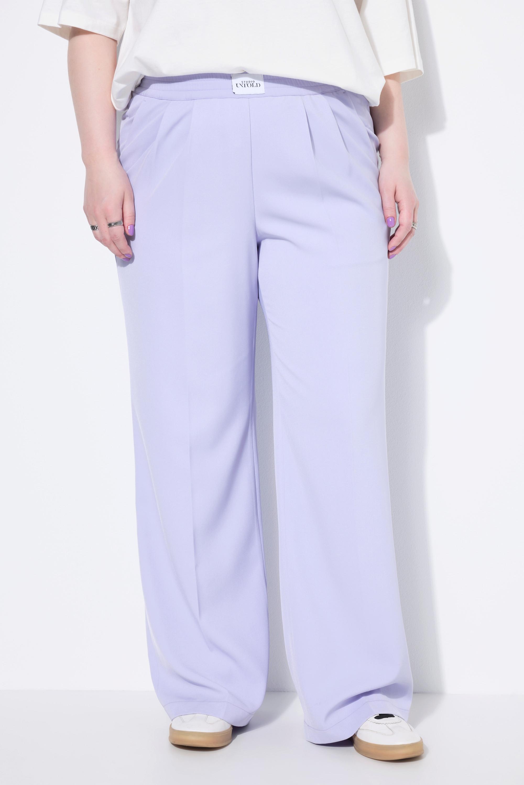 Studio Untold Pantalon Jambe Droite Taille Élastique  