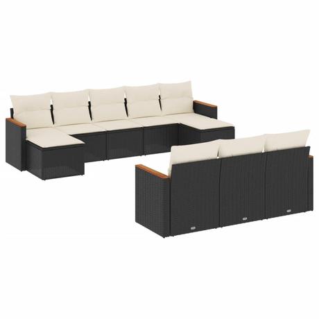 VidaXL set divano da giardino Polirattan  