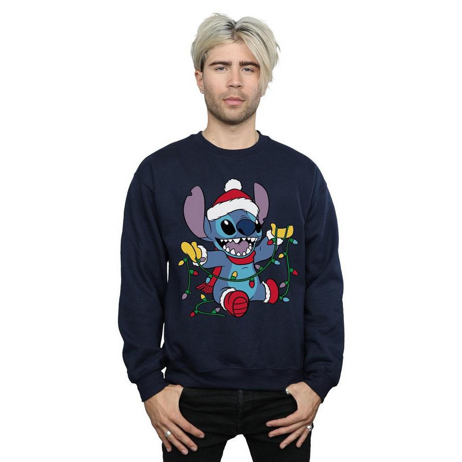 Disney Stitch Christmas Lights Regular Fit Sweatshirt  