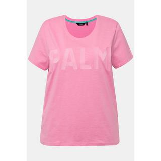 Ulla Popken  T-shirt con vestibilità normale, ricamo, scollo a girocollo e mezze maniche 