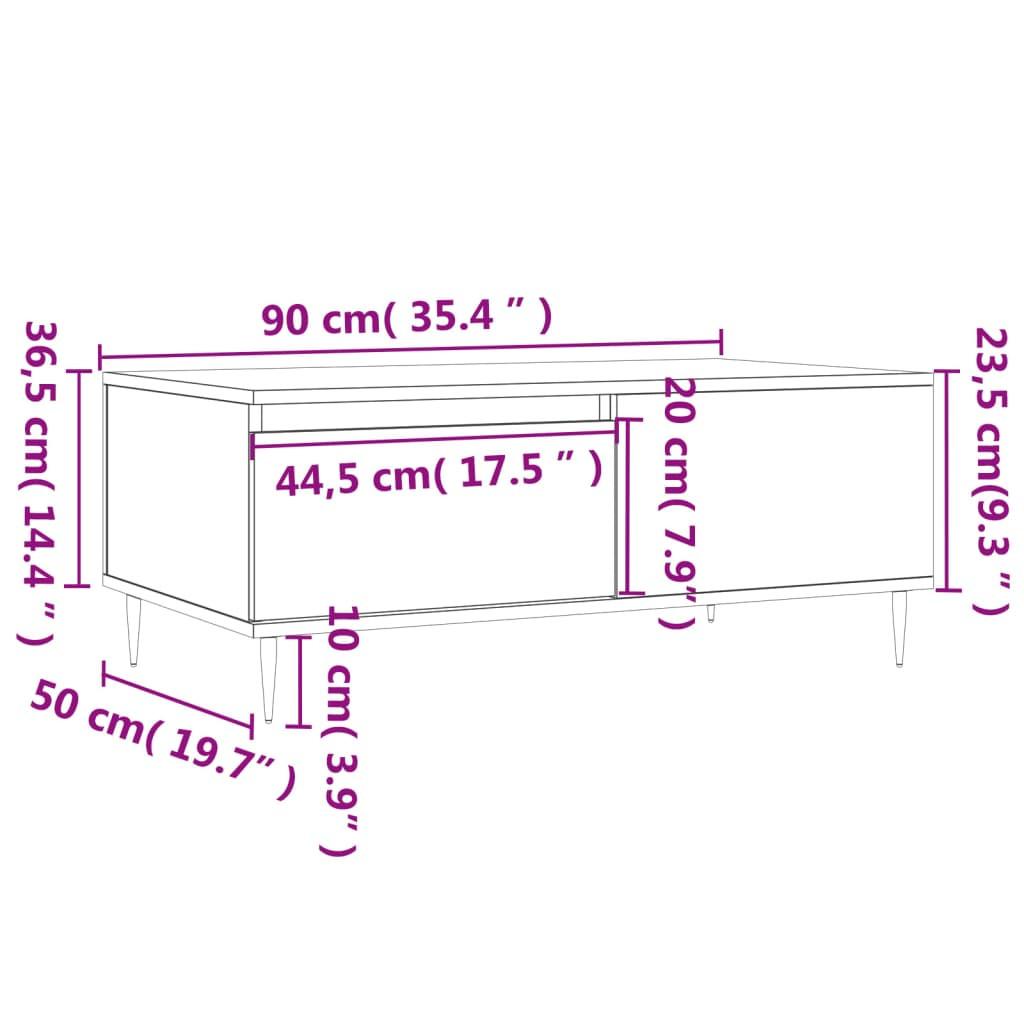 VidaXL Table basse bois d'ingénierie  