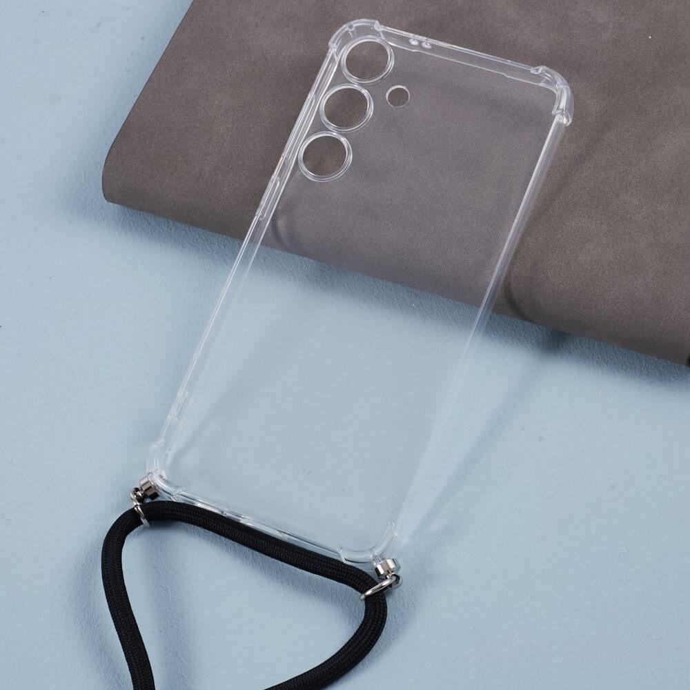 Cover-Discount  Galaxy S24+ - Hülle Mit Umhängeband Transparent 