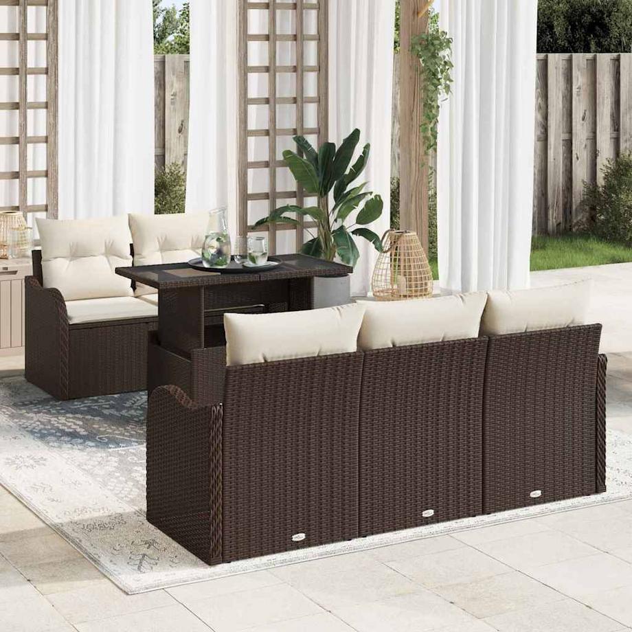 VidaXL Ensemble de repas extérieur poly rattan  