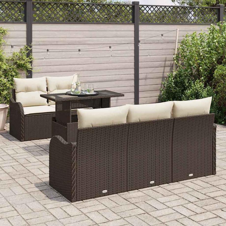 VidaXL Ensemble de repas extérieur poly rattan  