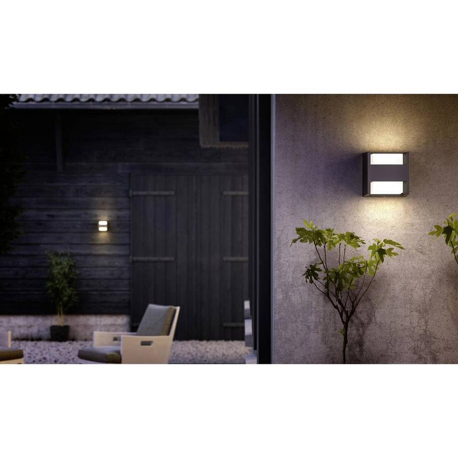 Philips Lighting Arbour  LED-Außenwandleuchte LED 3.8 W Anthrazit  