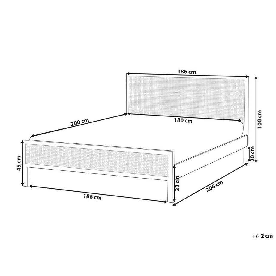 Beliani Letto en Legno di pino Boho SALERNAS  