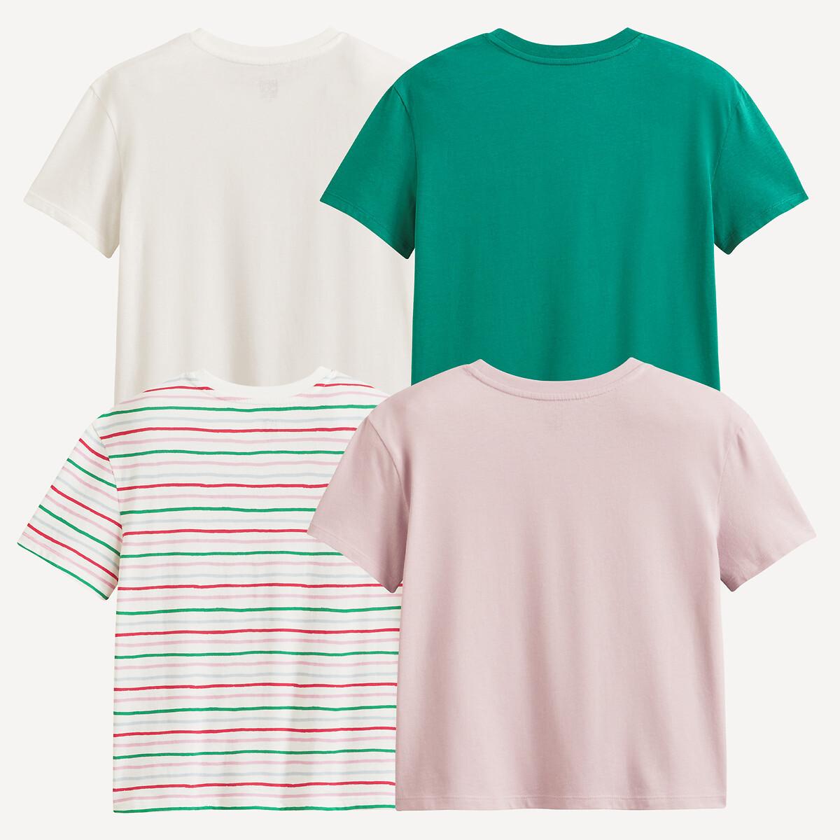 La Redoute Collections  4er-Pack T-Shirts mit Rundhalsausschnitt 
