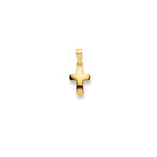 MUAU Schmuck  Anhänger Kreuz Gelbgold 750, 20x9mm 