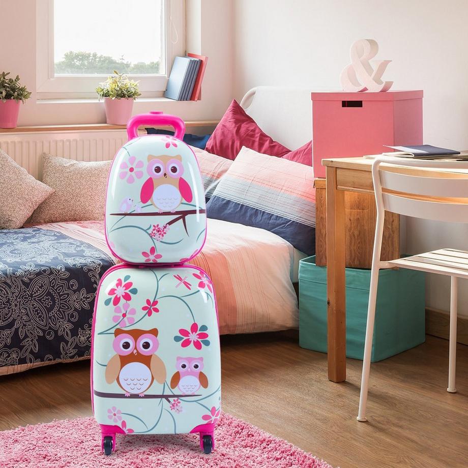 Northix  Ensemble valise 2 pièces bagage de voyage valise 16'' + sac à dos 12'' 