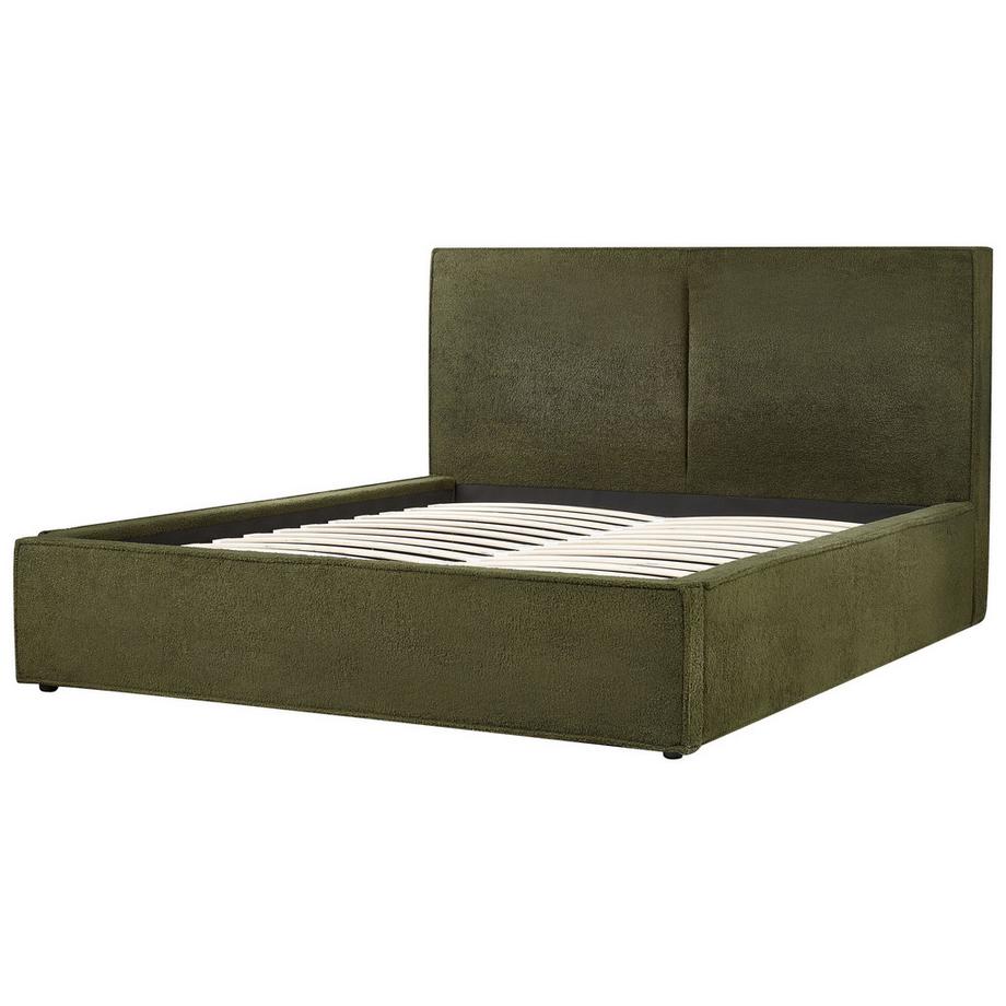 Beliani Bett mit Stauraum aus Bouclé Modern MOISSAC  