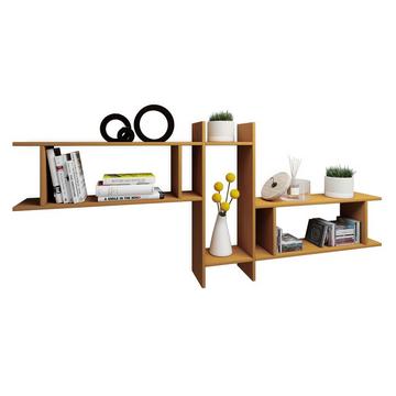 Holzregal hängend | platzsparendes Regal | Maße: H. 80 x B. 188 x T. 20 cm | Elegantes Regal hängend | Aufbewahrungsregal | Bücherregal | Wandboard -