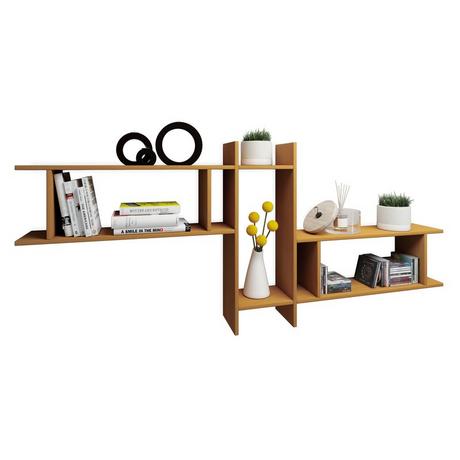 VCM Holzregal hängend | platzsparendes Regal | Maße: H. 80 x B. 188 x T. 20 cm | Elegantes Regal hängend | Aufbewahrungsregal | Bücherregal | Wandboard -  
