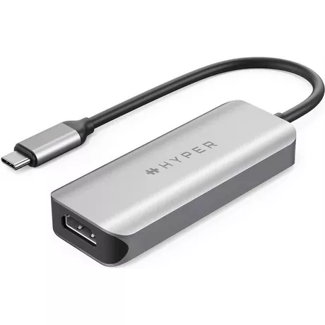 HYPER  HD41-GL laptop-dockingstation & portreplikator USB 2.0 Type-C Schwarz, Grau 