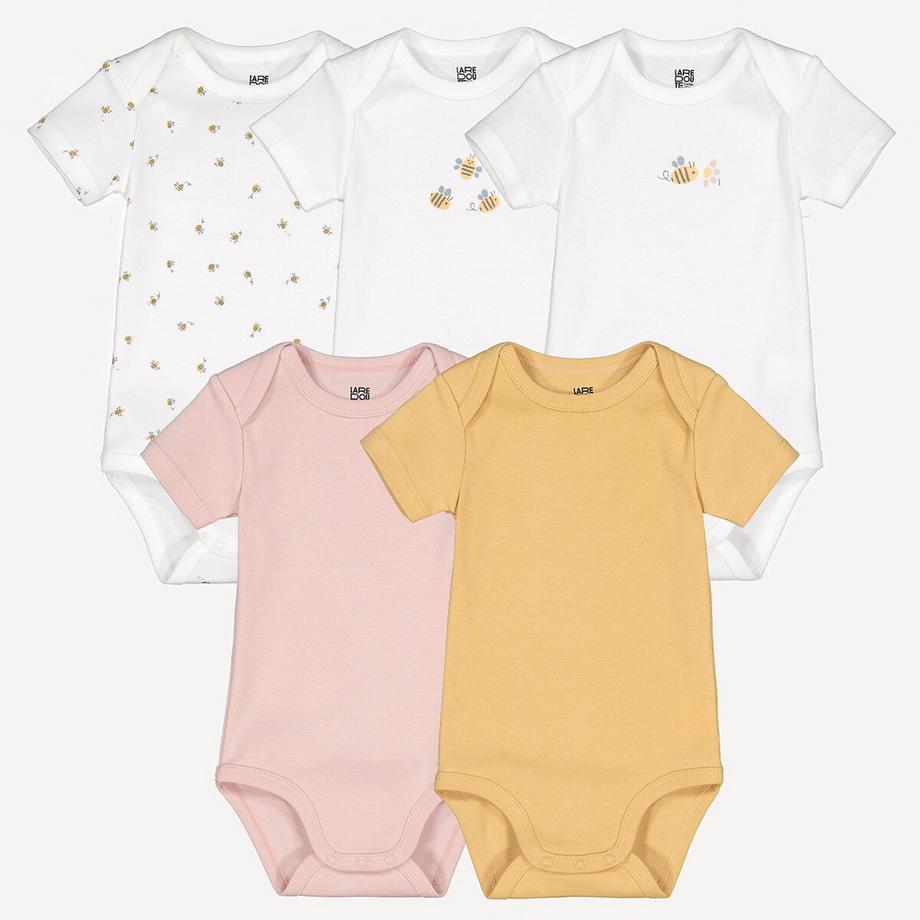 La Redoute Collections  5er-Pack Baby Kurzarm-Bodys mit Bienenmotiven 