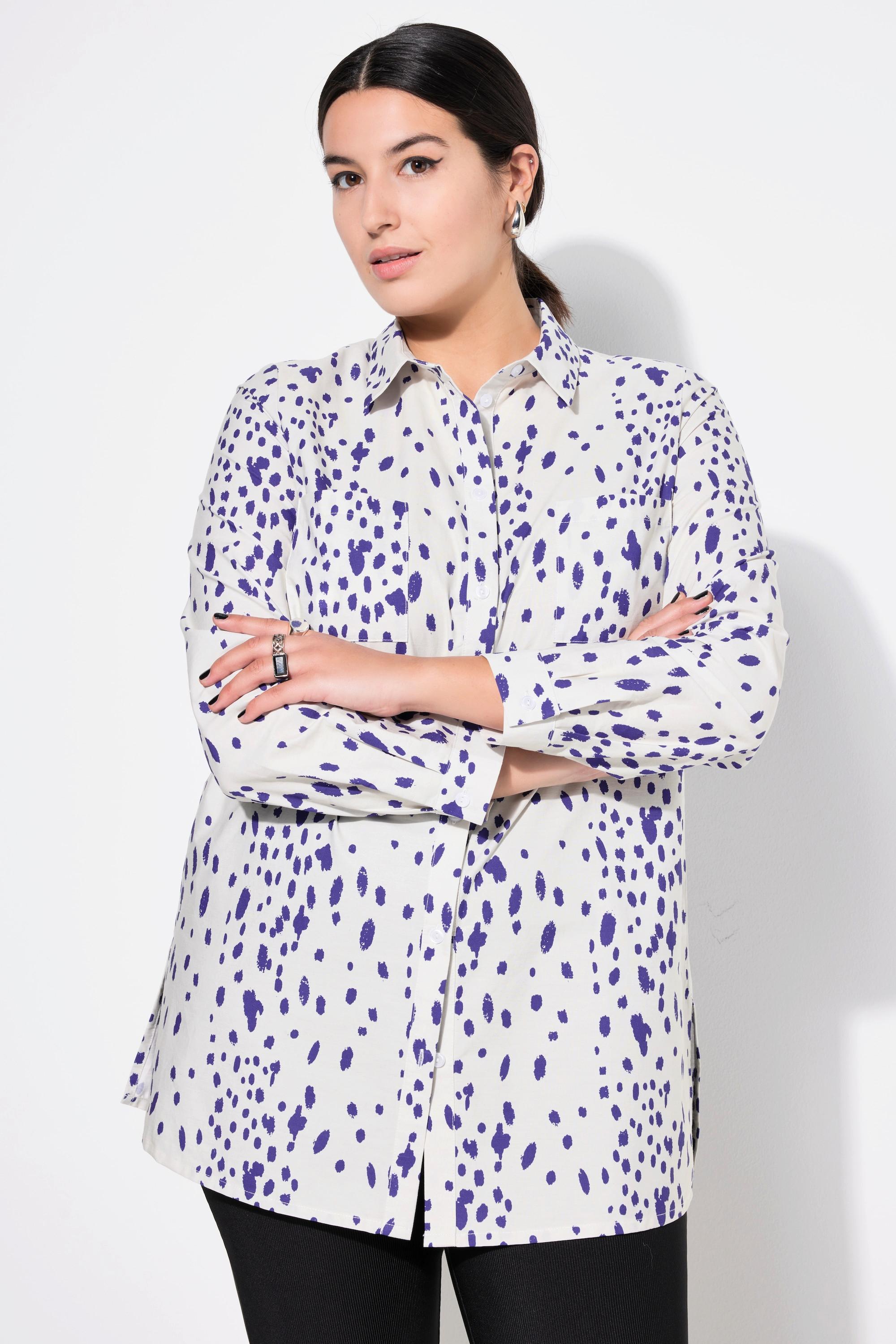 Studio Untold Hemdbluse Boxy Shape Sprenkel-Print  