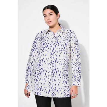 Hemdbluse, Boxy Shape, Sprenkel-Print