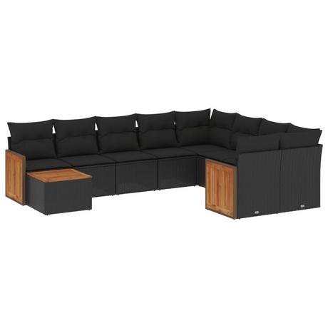 VidaXL set divano da giardino Polirattan  