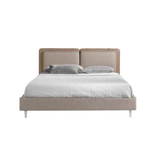 ANGEL CERDA Letto in similpelle visone e tessuto grigio  