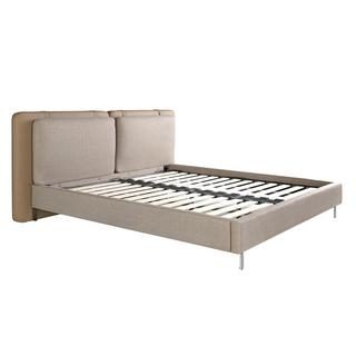 ANGEL CERDA Letto in similpelle visone e tessuto grigio  