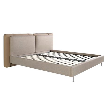 ANGEL CERDA Letto in similpelle visone e tessuto grigio  