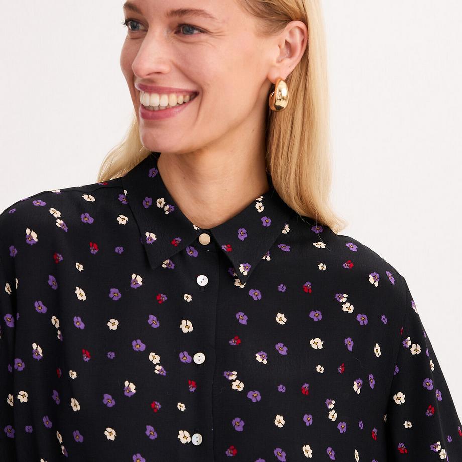 La Redoute Collections Chemise imprimé floral manches longues en viscose  