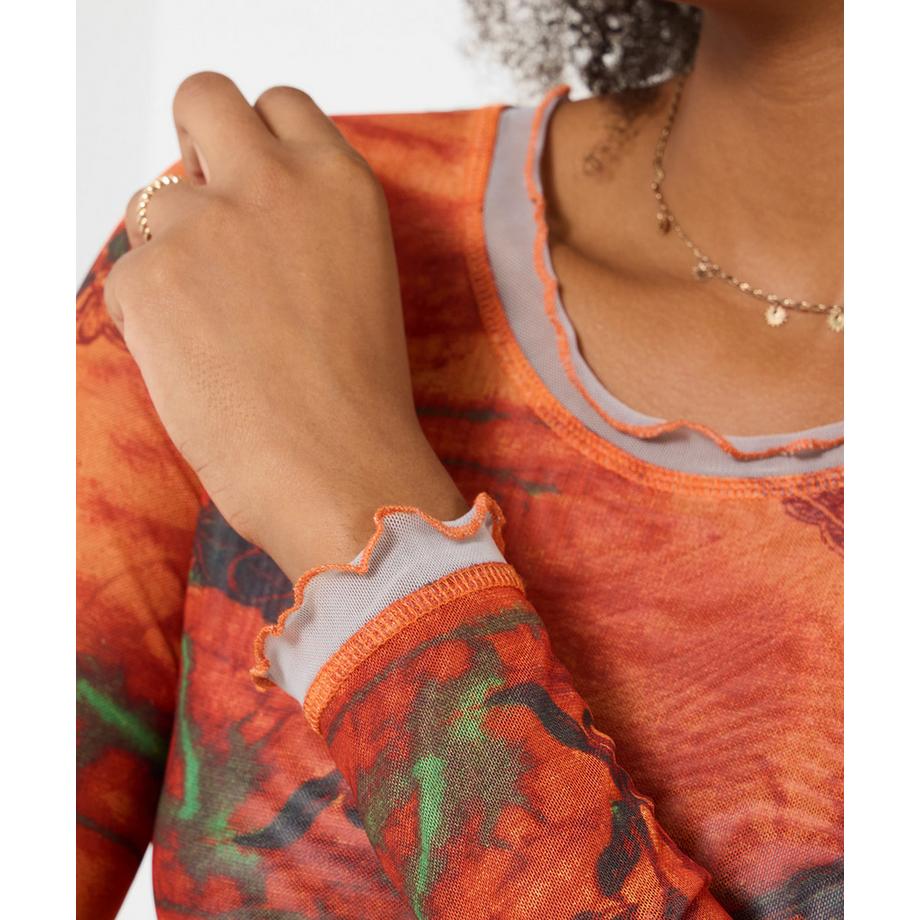 Joe Browns Netzstoff Oberteil Lagenoptik mit Muster  