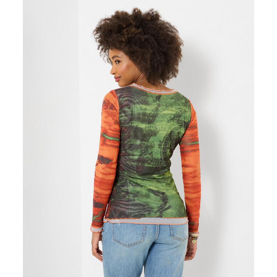 Joe Browns Netzstoff Oberteil Lagenoptik mit Muster  