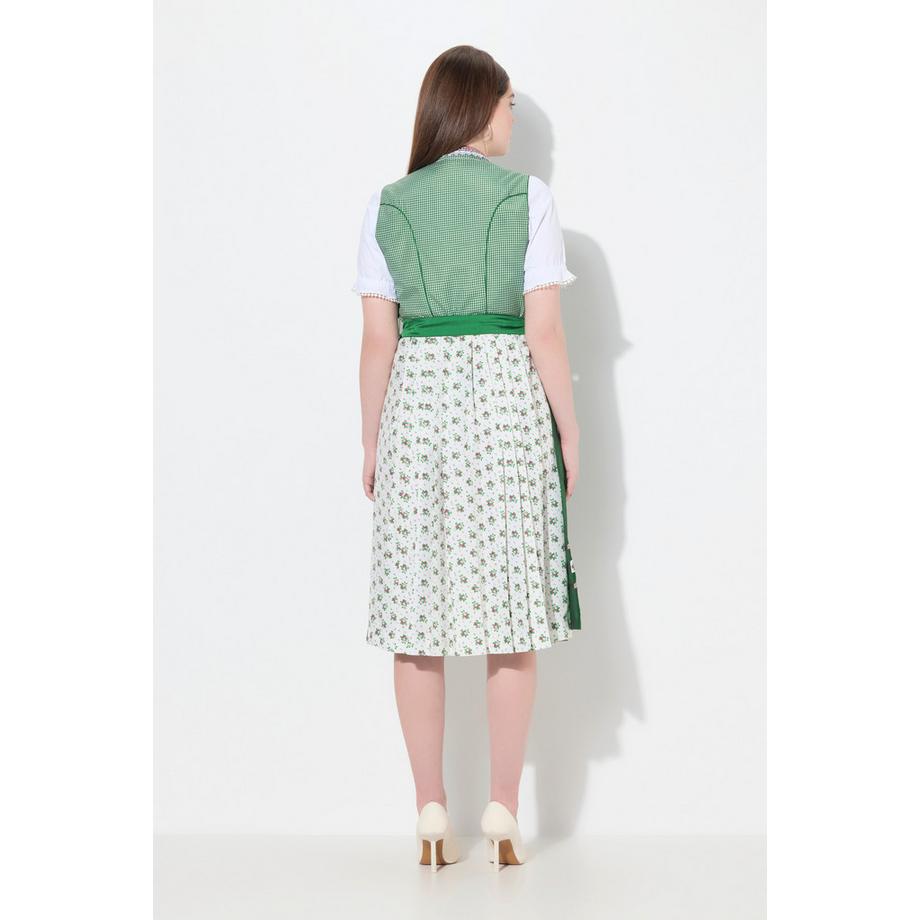 Ulla Popken Dirndl Allacciatura Scollo a Cuore Senza Maniche  