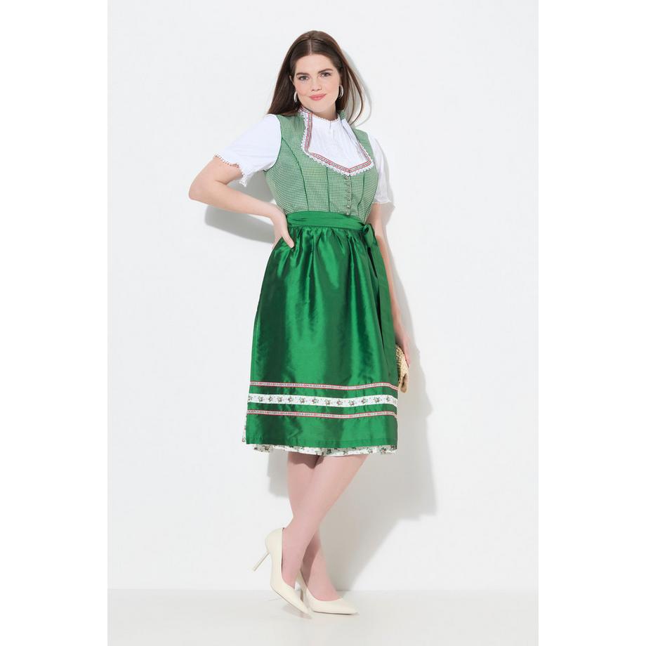 Ulla Popken Dirndl Allacciatura Scollo a Cuore Senza Maniche  