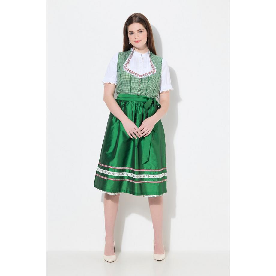 Ulla Popken Dirndl Allacciatura Scollo a Cuore Senza Maniche  