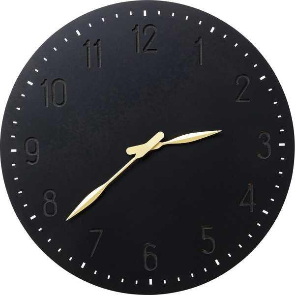 KARE Design Horloge murale Mailo noir rond 50  