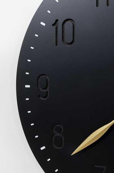 KARE Design Horloge murale Mailo noir rond 50  