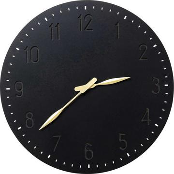 Horloge murale Mailo noire ronde 50