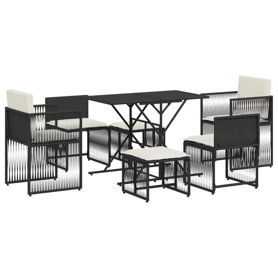 set da pranzo da giardino Polirattan