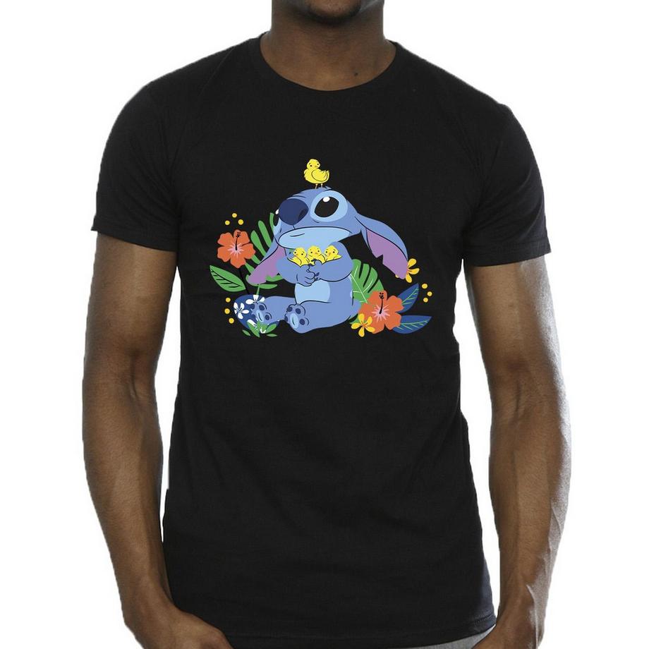 Disney Stitch und Entenküken Grafikdruck T-Shirt  