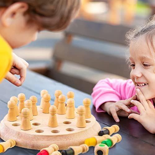 Activity-board  Jouet d'apprentissage des échecs à mémoire, bois d'échecs à mémoire, jeu de mémoire, améliore la mémoire et la perception des couleurs 