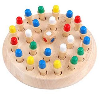 Activity-board  Jouet d'apprentissage des échecs à mémoire, bois d'échecs à mémoire, jeu de mémoire, améliore la mémoire et la perception des couleurs 