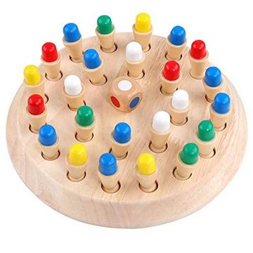 Jouet d'apprentissage des échecs à mémoire, bois d'échecs à mémoire, jeu de mémoire, améliore la mémoire et la perception des couleurs