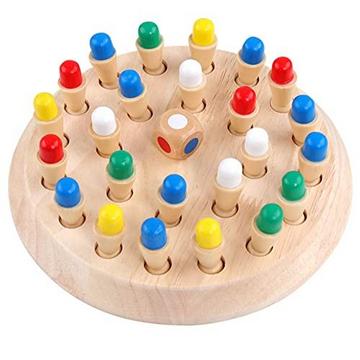 Jouet d'apprentissage des échecs à mémoire, bois d'échecs à mémoire, jeu de mémoire, améliore la mémoire et la perception des couleurs